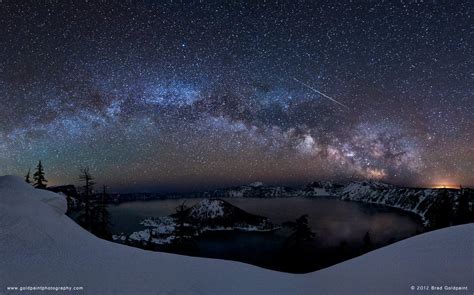 A Starry Night Over Crater Lake Oregon Usa 1200x749 By Brad