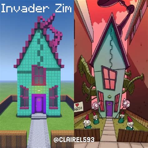 Invader Zim House Schematic Minecraft Map