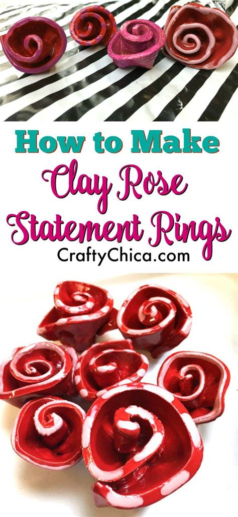 Polymer Clay Rose Rings Mason Jar Crafts Diy Mason Jar Crafts