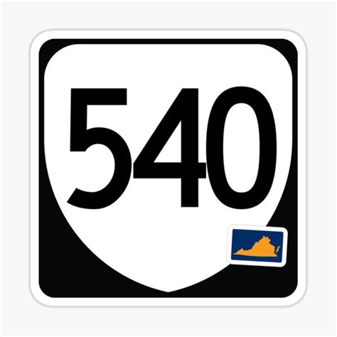 Virginia State Route 540 Area Code 540 Sticker For Sale By Srnac