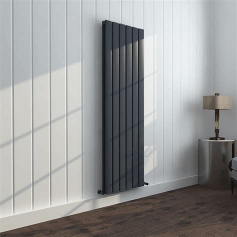Vertical Radiator Oval Anthracite Grey Ral7016 Tall Tower
