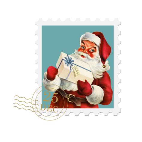 クリスマスサンタ切手 無料画像 Public Domain Pictures