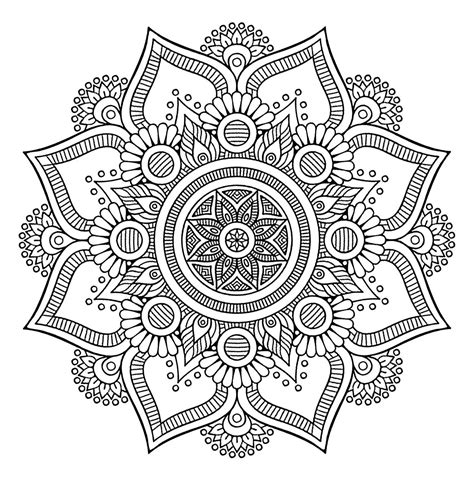 Mandalas to color for children - Mandalas Kids Coloring Pages