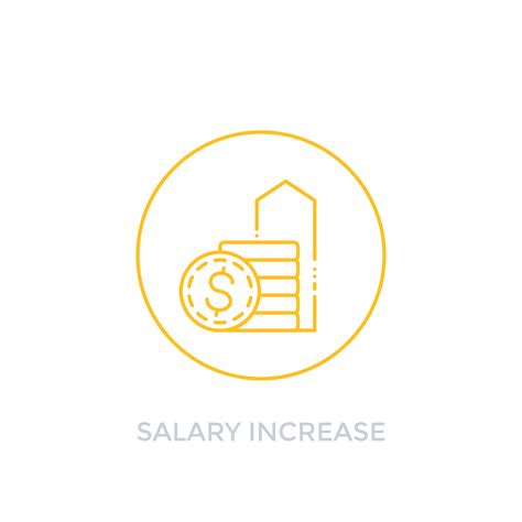 Salary Increase Raise Vector Icon Linear On White 2929184 Vector Art