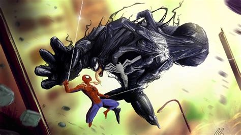 Spiderman Vs Venom Arts Wallpaperhd Superheroes Wallpapers4k