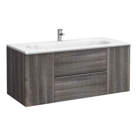 Galloway Wall Hung Vanity Unit Driftwood 1200mm Wide At Victorian