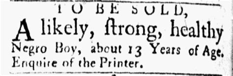 Slavery Advertisements Published August 21 1770 The Adverts 250 Project