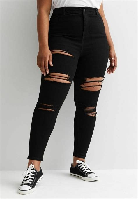 New Look Curves Curves Extreme Ripped Lift And Shape Jenna Jeans Skinny