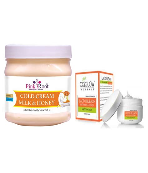 Pink Root Cold Cream Milk Honey Gm With Oxyglow Lacto Bleach Day