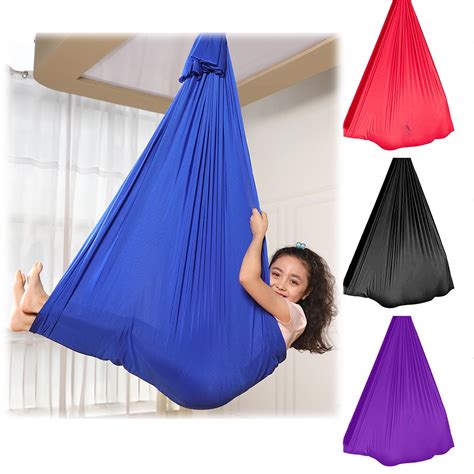 Walbest Soft Nylon Sensory Swing For Kids Indoor With Mounting Hardware