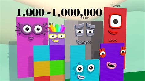 Numberblocks Standing Tall Comparison Big 1000000 1000