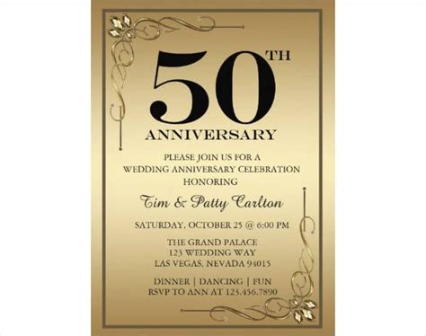 8 50th Anniversary Card Designs And Templates Psd Ai