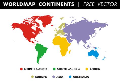 Worldmap Continents Free Vector 105221 Vector Art at Vecteezy