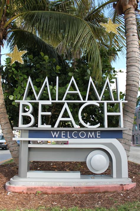Miami Beach Welcome Sign Miami Beach Welcome Sign Located Flickr