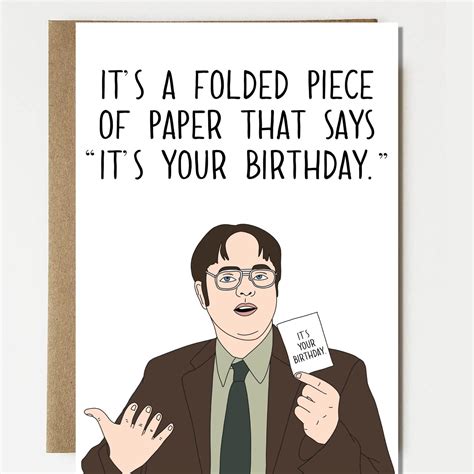 Funny Dwight Schrute The Office Inspired Birthday Card Etsy