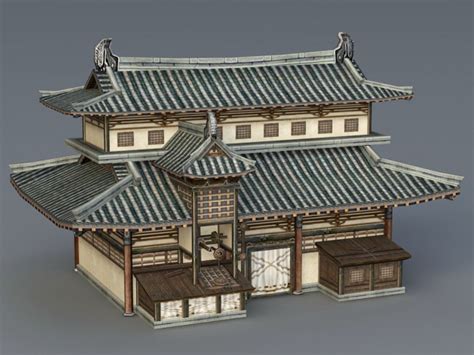 Ancient Chinese Architecture 3d Model 3ds Max Files Free Download