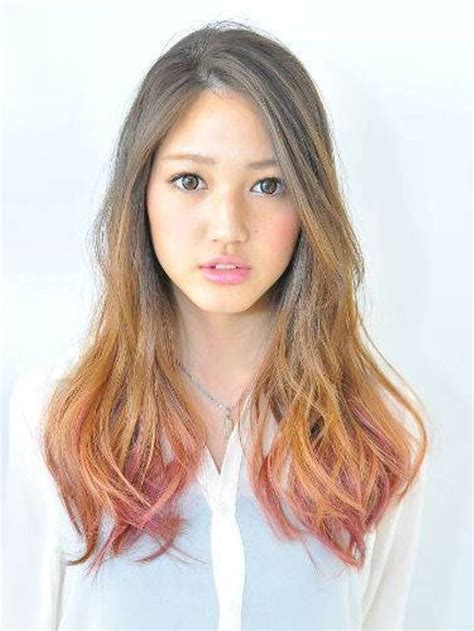 gaya warna rambut wanita korea model rambut