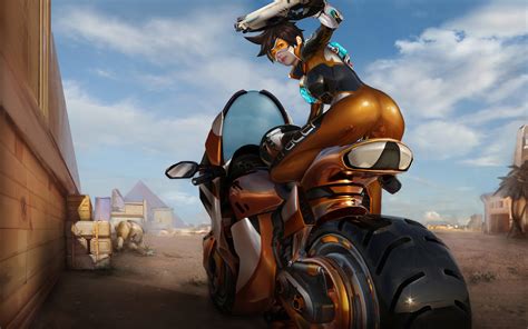 Wallpaper Games Photo Picture Tracer Overwatch Game Girl Anime