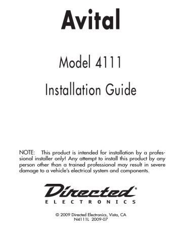 Avital Installation Guide Manualzz