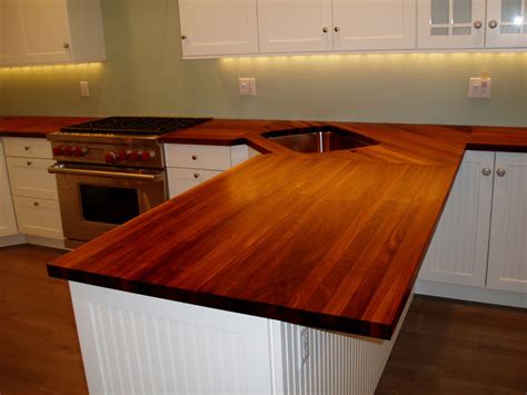 Only a couple of screws hold it on from the underneath, so no biggie there. Mahogany Countertop - Brooks Custom - Contemporary ...