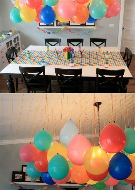 Simple balloon decoration ideas at home for 1st birthday at home, kids birthday at home, anniversary celebration, romantic room. Balloon Decoration Ideas | Balloon decorations without ...