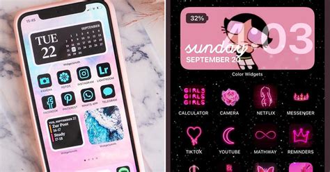 Widgets, hideable pages, app library, and app clips. Neon-Aesthetic iOS 14 Home-Screen Ideas | POPSUGAR Tech