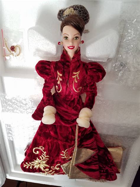 1997 Holiday Ball Porcelain Barbie Collectible Doll Mattel Etsy