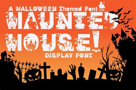 Haunted House Font By Ktwop · Creative Fabrica In 2022 Haunted House
