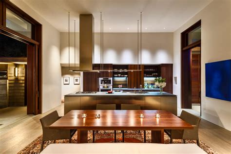 Elegant Modern Kitchen And Dining Area With Wood Table Hgtv