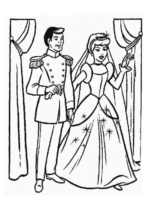 Cinderella And Prince Charming Coloring Pages Coloring Home