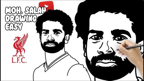 How To Draw Mohamed Salah From Liverpool Liver Bird For Beginners