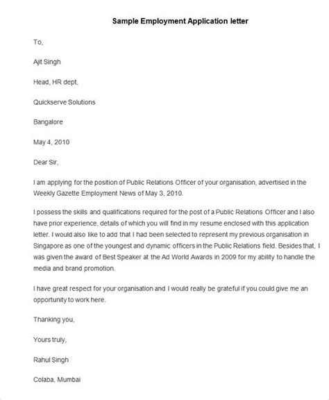 A job application letter can help you easily target the demands of the work position. 94+ Best Free Application Letter Templates & Samples - PDF ...