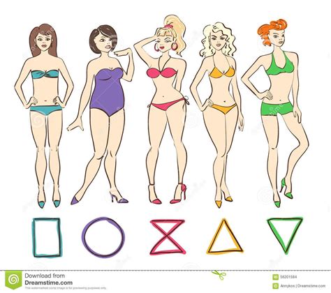 Cartoon Body Girl Cartoon Types Of Body Shapes Body Types Circle