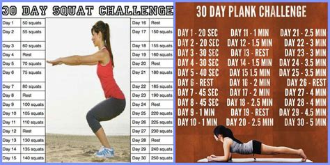 30 Day Abs And Squats Challenge Printables Calendar Template 2020