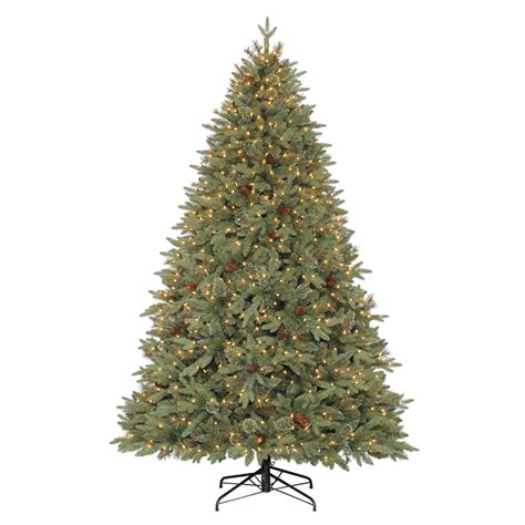Allen Roth 75 Ft Pre Lit Pine Artificial Christmas Tree With White