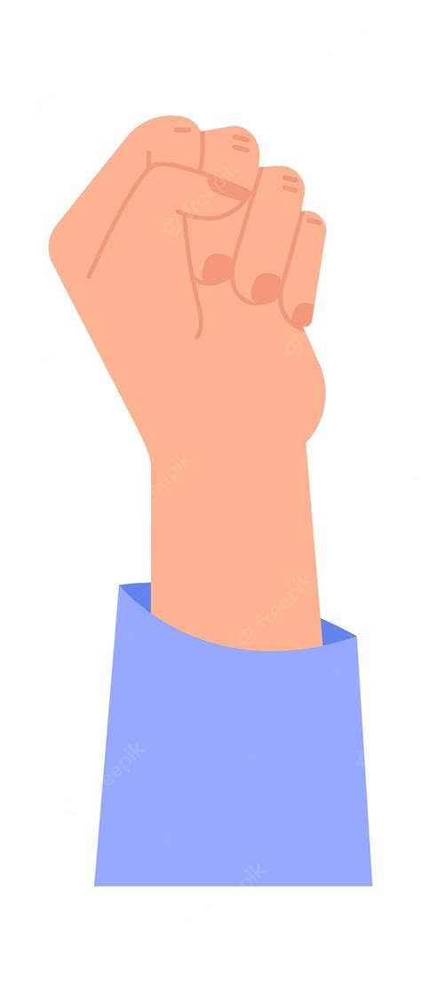 Premium Vector Hand Clenched Into A Fist Vector Illustration