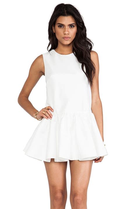 White Drop Waist Dress Dresses Revolve Clothing Dropwaist Dress
