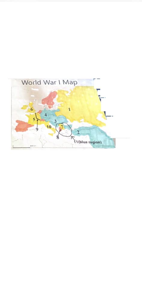 World War 1 Map Diagram Quizlet