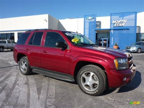 2008 Red Jewel Chevrolet Trailblazer Lt 4x4 44735444 Photo 11