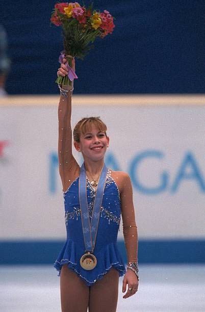 20 Feb 1998 Tara Lipinski Of The Usa Waves To The Crowd With Her Gold
