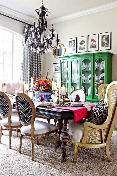 30 Colorful Furniture Ideas To Makeover Your Interior Eclectic Dining