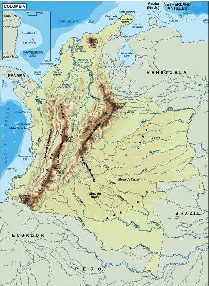 Físico Mapas Mexico