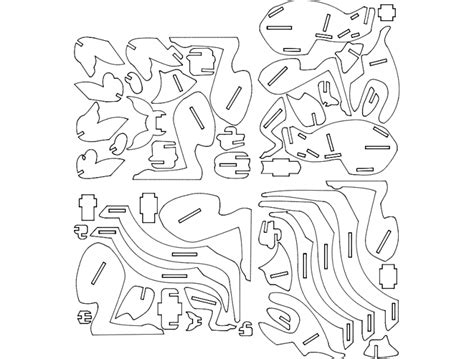 Mi hanno inviato queste immagini per disegnare dei dxf per taglio al plasma. 3d Puzzle Dxf Files - dwnloadsight