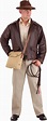 Charades Indiana Jones Men's Premium Fancy Dress Costume X-Large Brown ...