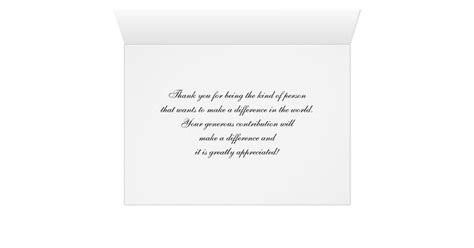 Donation Thank You Card Sunflower Thank You Zazzle
