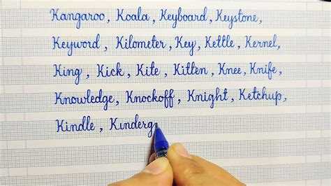 Straight Cursive Handwriting Practice For Beginners Words In Straight Cursive Handwriting 11