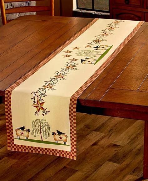 How to decorate with table runners. Primitive Stars Table Runner Decor Country Sheep & Willows ...