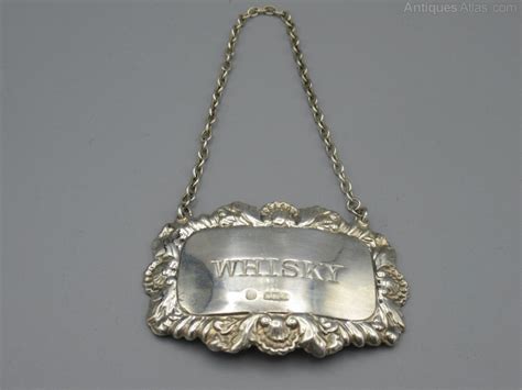 antiques atlas silver whisky decanter label francis howard 1975
