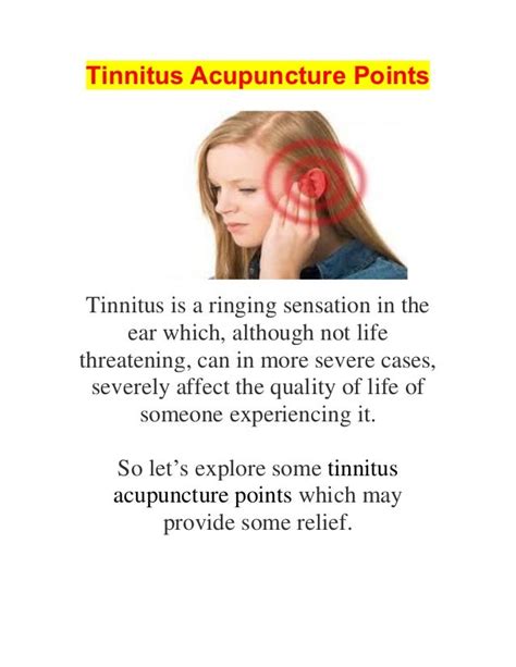 Acupressure Points For Tinnitus Acupressure Treatment Acupuncture