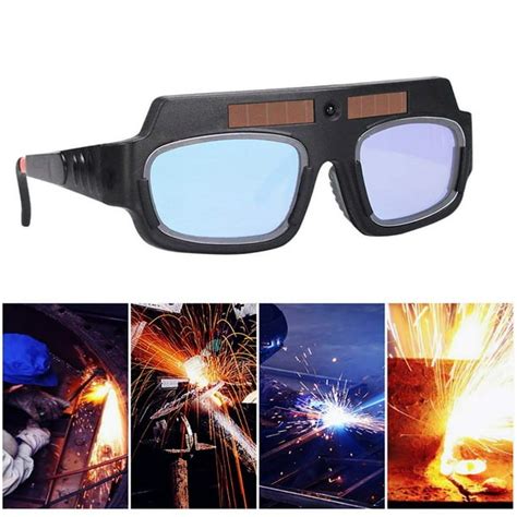 Imeshbean 1 Pair Welding Glasses Solar Auto Darkening Welding Goggle Eye Protection Profesional